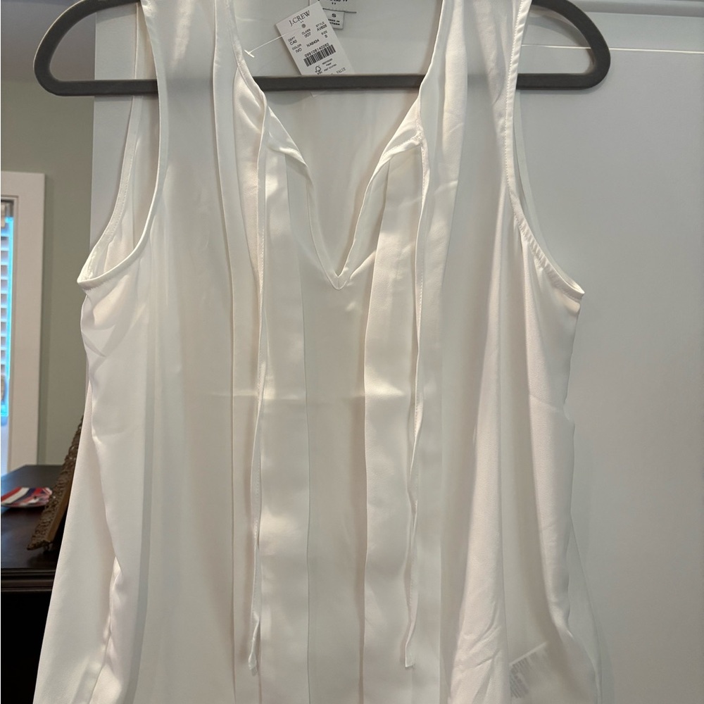 J. Crew Ivory Satin Camisole Top